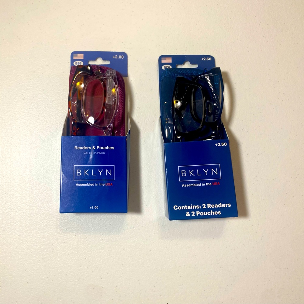 Women's Red and Blue Reading Glasses Set